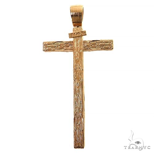 Custom Made Wood Design Cross Pendant 68485 - Image 1