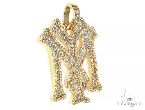 Custom Made 'YM' Mini Diamond Pendant 66266 - Image 2