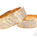 Custom Micro-Pave Diamond Fingerprints Rings Set 64097 - Image 1