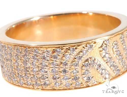 Custom Micro-Pave Diamond Fingerprints Rings Set 64097 - Image 4