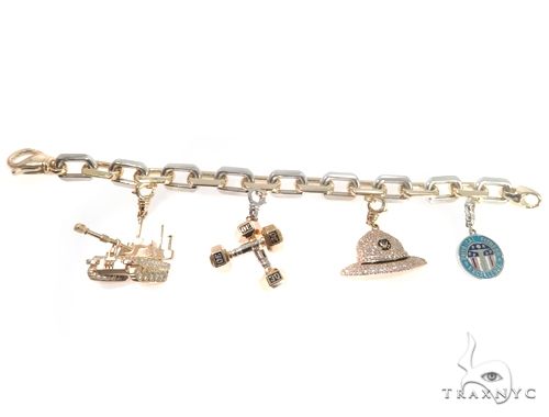 Custom Military Charms Diamond Bracelet 64138 - Image 3