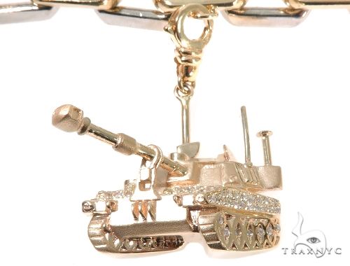 Custom Military Charms Diamond Bracelet 64138 - Image 4