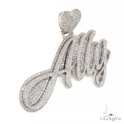 Custom Name Ally Diamond Pendant 67385 - Image 2