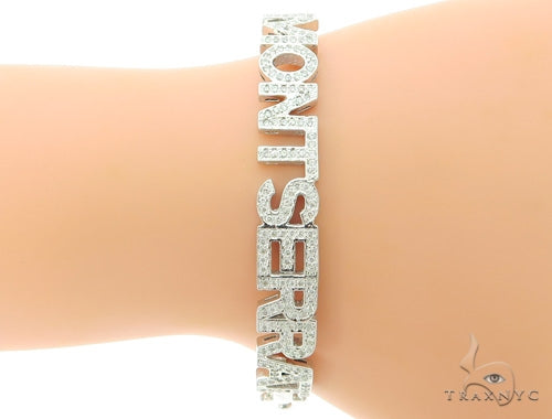 Custom Name Montserrat Diamond Bracelet 45615 - Image 11