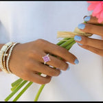 Custom Pink Amethyst Diamond Ring 32947 - Image 12