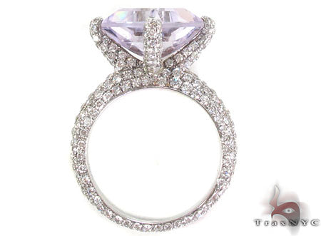 Custom Pink Amethyst Diamond Ring 32947 - Image 9
