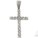 Custom Prong Diamond Cross Tennis Chain Set 64741 - Image 4