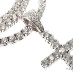 Custom Prong Diamond Cross Tennis Chain Set 64741 - Image 6