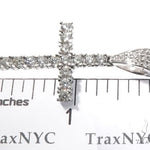 Custom Prong Diamond Cross Tennis Chain Set 64741 - Image 9