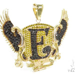 Custom Prong Diamond 'E' Pendant 37785 - Image 4