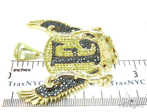 Custom Prong Diamond 'E' Pendant 37785 - Image 9