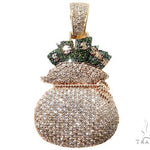 Custom Prong Diamond Money Bag Pendant 64213 - Image 1