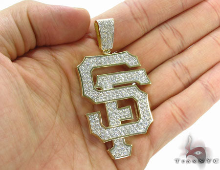 Custom Prong Diamond SF Pendant 33426 - Image 7