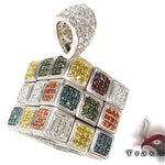 Custom Rubik's Cube Diamond Pendant 28079 - Image 2