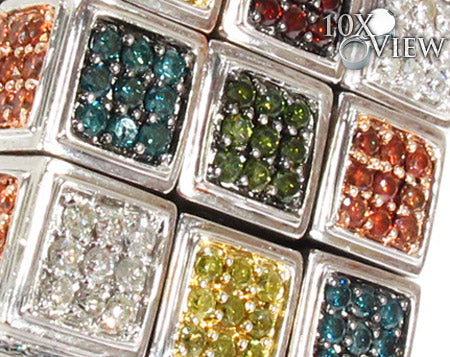 Custom Rubik's Cube Diamond Pendant 28079 - Image 3