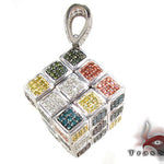 Custom Rubik's Cube Diamond Pendant 28079 - Image 4