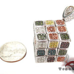 Custom Rubik's Cube Diamond Pendant 28079 - Image 6