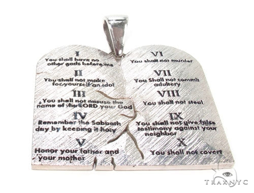 Custom Silver Decalogue Pendant 36627 - Image 4