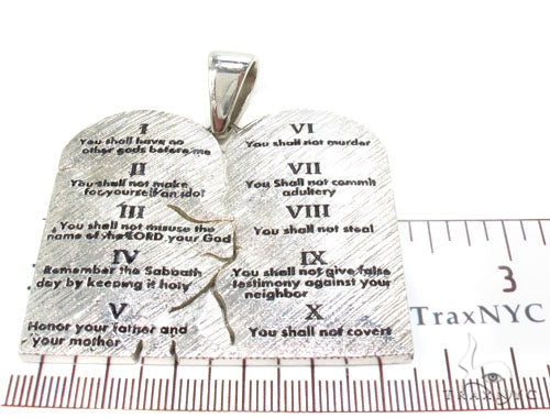 Custom Silver Decalogue Pendant 36627 - Image 6