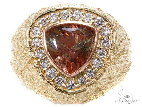 Custom Smoky Quartz Diamond Ring 37455 - Image 2