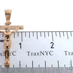 14K Solid Yellow Gold Cross Jesus 63945 - Image 6