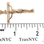 14K Solid Yellow Gold Cross Jesus 63945 - Image 7