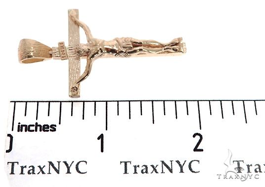 14K Solid Yellow Gold Cross Jesus 63945 - Image 7