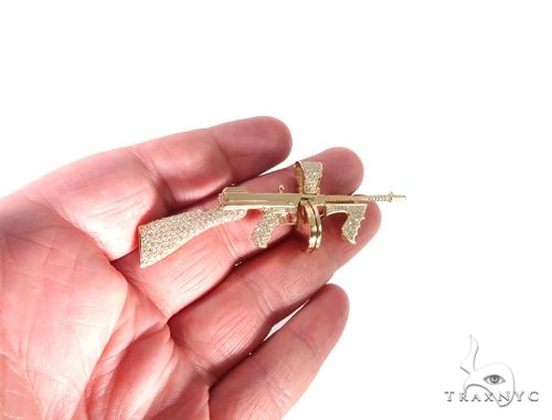 Custom Tommy Gun Diamond Pendant 64219 - Image 12