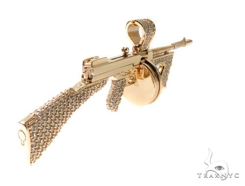 Custom Tommy Gun Diamond Pendant 64219 - Image 5