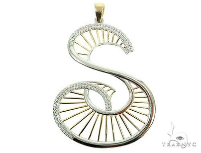 Custom TowToned Initial S Pendant 65876 - Image 1