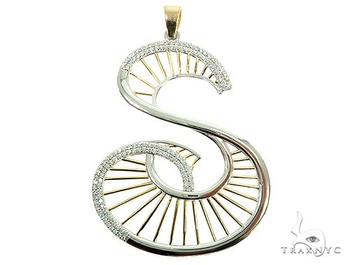 Custom TowToned Initial S Pendant 65876 - Image 1