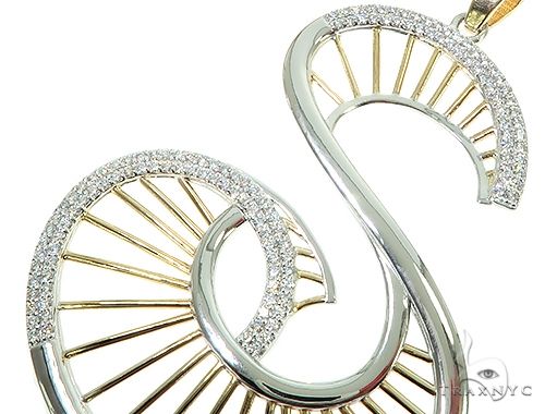 Custom TowToned Initial S Pendant 65876 - Image 4