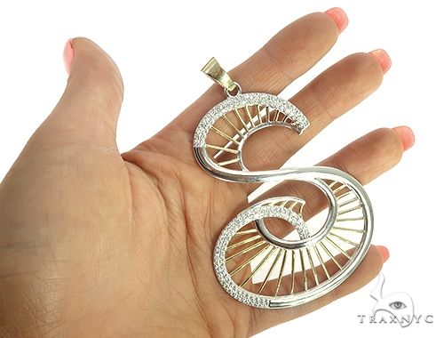 Custom TowToned Initial S Pendant 65876 - Image 5