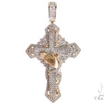 Custom TraxNYC Diamond Cross Crucifix with Praying Hands 64014 - Image 1
