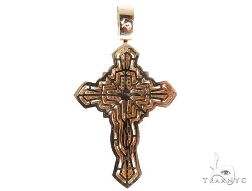 Custom TraxNYC Diamond Cross Crucifix with Praying Hands 64014 - Image 3