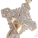 Custom TraxNYC Diamond Cross Crucifix with Praying Hands 64014 - Image 4
