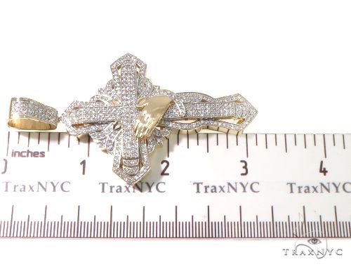 Custom TraxNYC Diamond Cross Crucifix with Praying Hands 64014 - Image 7