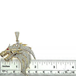 Custom made Diamond Firewolf Pendant 66455 - Image 5