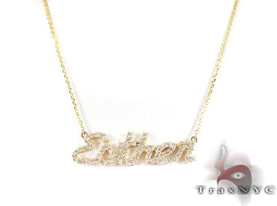 Custom Jewelry Diamond Name Necklace 26964 - Image 1