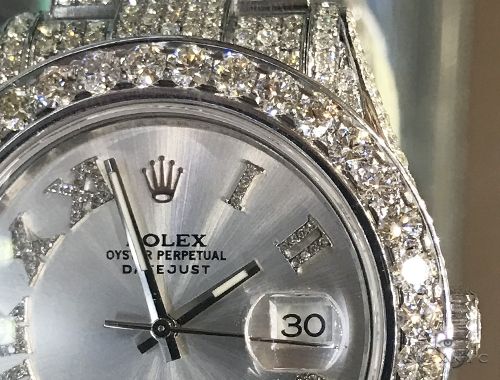 DateJust Oyster Perpetual Diamond Rolex Watch 41mm Stainless Steel 63894 - Image 2