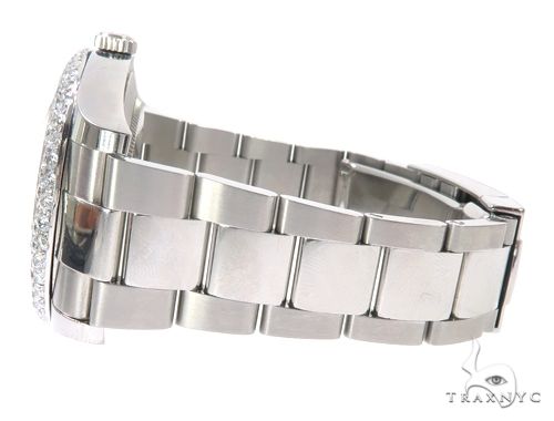 Datejust 41mm Roman Numeral Black Dial Diamond Bezel Stainless Steel Mens Watch 64985 - Image 6