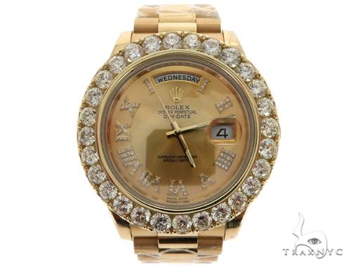 Day-Date II Oyster Perpetual Diamond Rolex Watch 61854 - Image 2