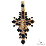 Sovereign's Halo Sapphire Cross pendant 69405 - Image 1