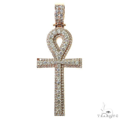 Diamond Ankh Cross Pendant 68707 - Image 1