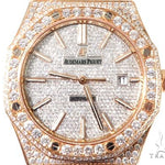 Diamond Audemars Piguet Royal Oak 41mm Watch with Leather Strap 64058 - Image 1