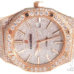 Diamond Audemars Piguet Royal Oak 41mm Watch with Leather Strap 64058 - Image 3