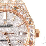 Diamond Audemars Piguet Royal Oak 41mm Watch with Leather Strap 64058 - Image 5