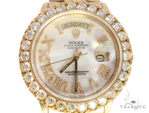 Diamond Bezel 18K Yellow Gold Rolex Presidential Watch 65501 - Image 1