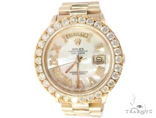 Diamond Bezel 18K Yellow Gold Rolex Presidential Watch 65501 - Image 2