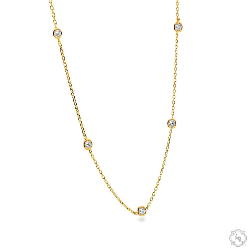 Diamond Bezel Necklace 18 Inch 70665 - Image 3